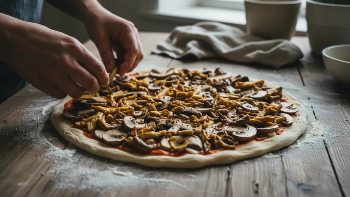 Recette de pizza aux champignons : évitez la pâte détrempée